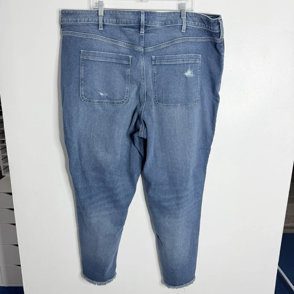 Lane Bryant‎ High Rise Girlfriend Flex Signature Fit Ripped Plus Size 24 Casual